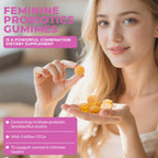 BAKAKOUL Feminine Probiotics Gummies for Women, Vaginal Probiotics with Slippery Elm,Prebiotics & Probiotics Supports pH Balance,Immune Health, Vegan, Non-GMO, Pineapple Flavor,120 Gummies 2 Pack