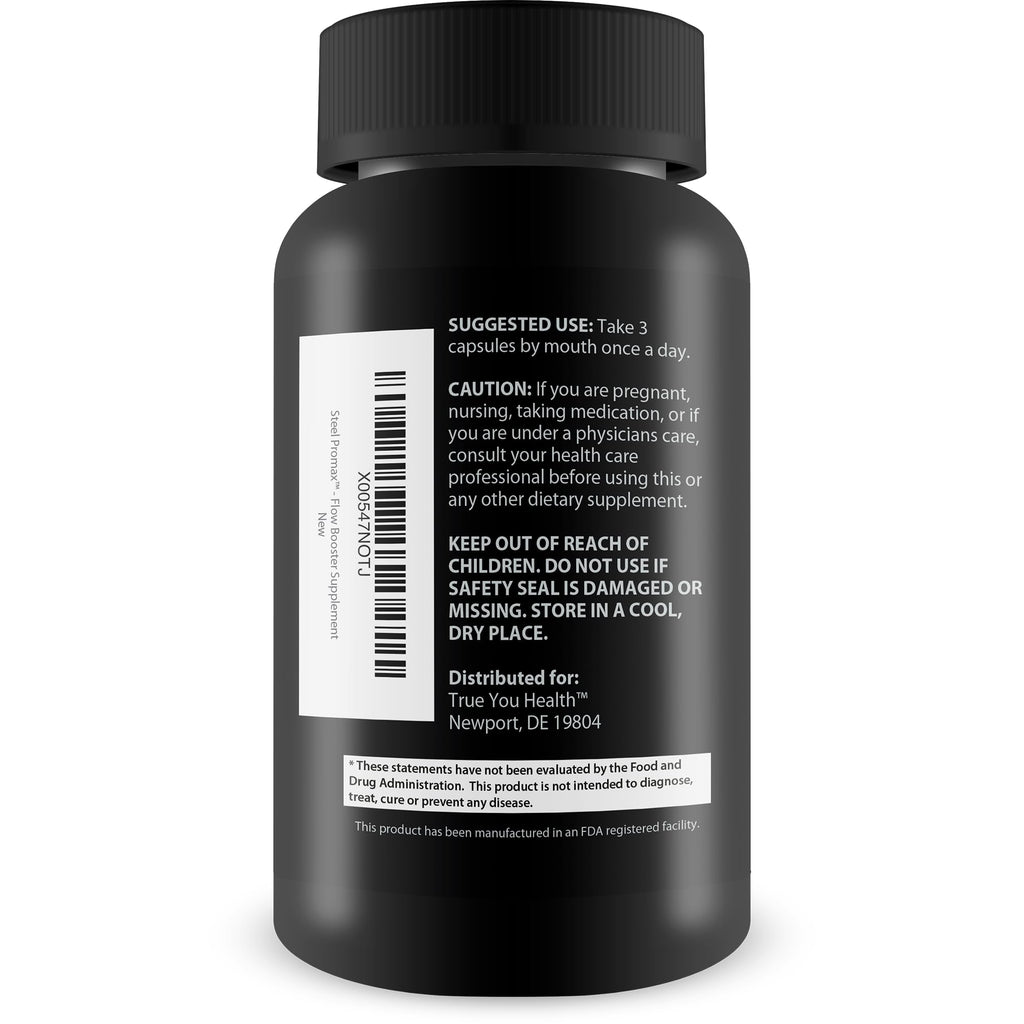 Steel Promax - Extra Strength - Our Best Stamina & Blood Flow Pills For Men - Nitric Oxide Booster Steel Power Supplement - Mens Circulation Support Blood Flow Pills - Max Steelpower Male Supplement