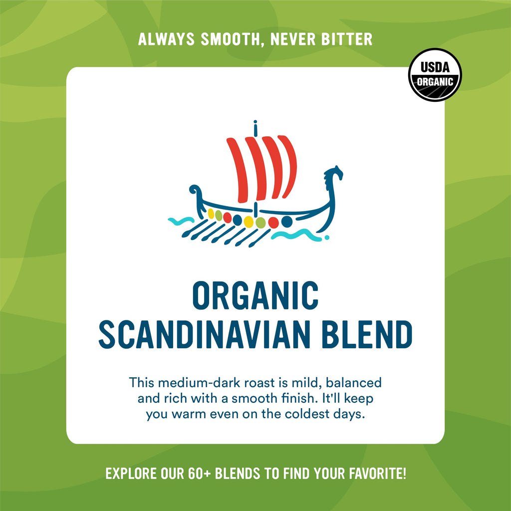 Cameron's Coffee Roasted Whole Bean Coffee, Organic Scandinavian Blend, 4 Pound