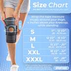 Sparthos Knee Brace - Heavy-Duty Hinged Support for ACL, MCL, Meniscus Tear, Arthritis, Tendonitis Pain - Open Patella - 4-Strap Adjustable, For Men and Women, Check Size Chart (Medium, 12½-15½″ Thigh)