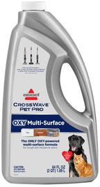 Bissell CrossWave PET PRO OXY Multi-Surface Formula, 40191, 64 oz, Removes Stuck-On Stains like Dirt, Grease, and Grime from Sealed Hard Floors and Grout, Patented Odor Elimation Technology