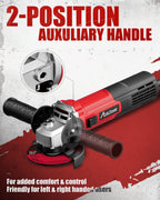 AVID POWER Angle Grinder 4-1/2 inch Electric Grinder Tools 750W 6.5 Amp Metal Grinder, 11500 RPM, with Grinding and Cutting Wheels, Auxiliary Handle, Wrench for Cutting and Grinding
