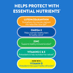 Ocuvite 50+ Eye Vitamin & Mineral Supplement, Multivitamin for Vision & Ocular Health with Omega-3, Zinc, Vitamins C & E, Lutein & Zeaxanthin, Zinc Supplements for Women and Men, 90 Softgels