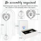 AurLova Memorial Sympathy Gifts for Loss of Loved One, in Memory of Loved One Gifts, Bereavement Remembrance Grief Gift for Loss of Mom Husband Son Daughter Dog, Christmas Memorial Suncatcher