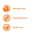 Amazon Basics Men's Body Wash, Sport Scent, Paraben and Phthalate Free, Refreshing Clean, 18 Fluid Ounce, 6-Pack