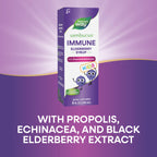Nature's Way Sambucus Elderberry Immune Syrup for Kids Ages 2+,Echinacea & Propolis,with Superfood Antioxidants(1),Immune Support Syrup*,Vegetarian,Berry Flavored,8 Fl Oz,(Pack of 2)