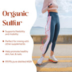 PURE Organic Sulfur Powder | 14.1 oz | Premium MSM Supplement for Joint Support, Skin Care & Hair Growth | 99.9% MSM | Vegan Joint Support Supplement & Hair Supplement, MSM Powder
