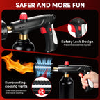 Annatuoli Propane Torch, Cooking Blow Torch Gun with a Safety Lock, Charcoal Lighter, Flame Thrower, Kitchen Food Torch Head for Grill, Sous Vide, BBQ (Tank Not Included) (Platinum)