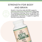 Acetyl L-Carnitine 1,000mg Per Serving, 150 Capsules (ALCAR for Brain Function Support, Memory, Attention, and Stamina) Acetyl L Carnitine That is Third Party Tested by Double Wood (Pack of 2)