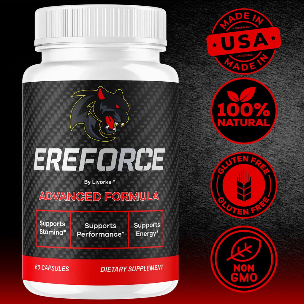 (3 Pack) Ereforce - Ereforce Capsules Advanced Daily Formula Premium All Natural Ingredients- Maximum Strength, EreforcePills Support Reviews for Overall Health and Wellness, 180 Capsules for 3 Months