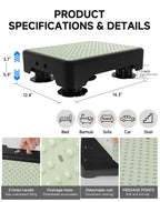 LIFTOZA Adjustable Step Stool for Adults, Noctilucent Bed Step Stools, 600 LBS Capacity Safety Step Platform, Indoor and Outdoor Steps for Seniors, Non-Slip Stepping Stool Elderly Assistance at Night
