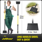 Jardineer Garden Flat Shovel Heavy Duty, Multifunctional Garden Cleaning Shovels for Lawn Edging,Sidewalk Weeding, Floor Scraper Long Handle, Metal Snow Shovel,Ice Scraper for Driveway (60")
