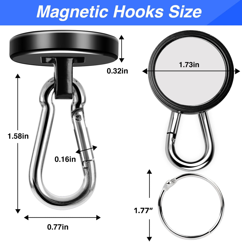 LOVIMAG Magnetic Hooks 200 LBS Strong Magnets Cruise 2Pack Magnet with Hook