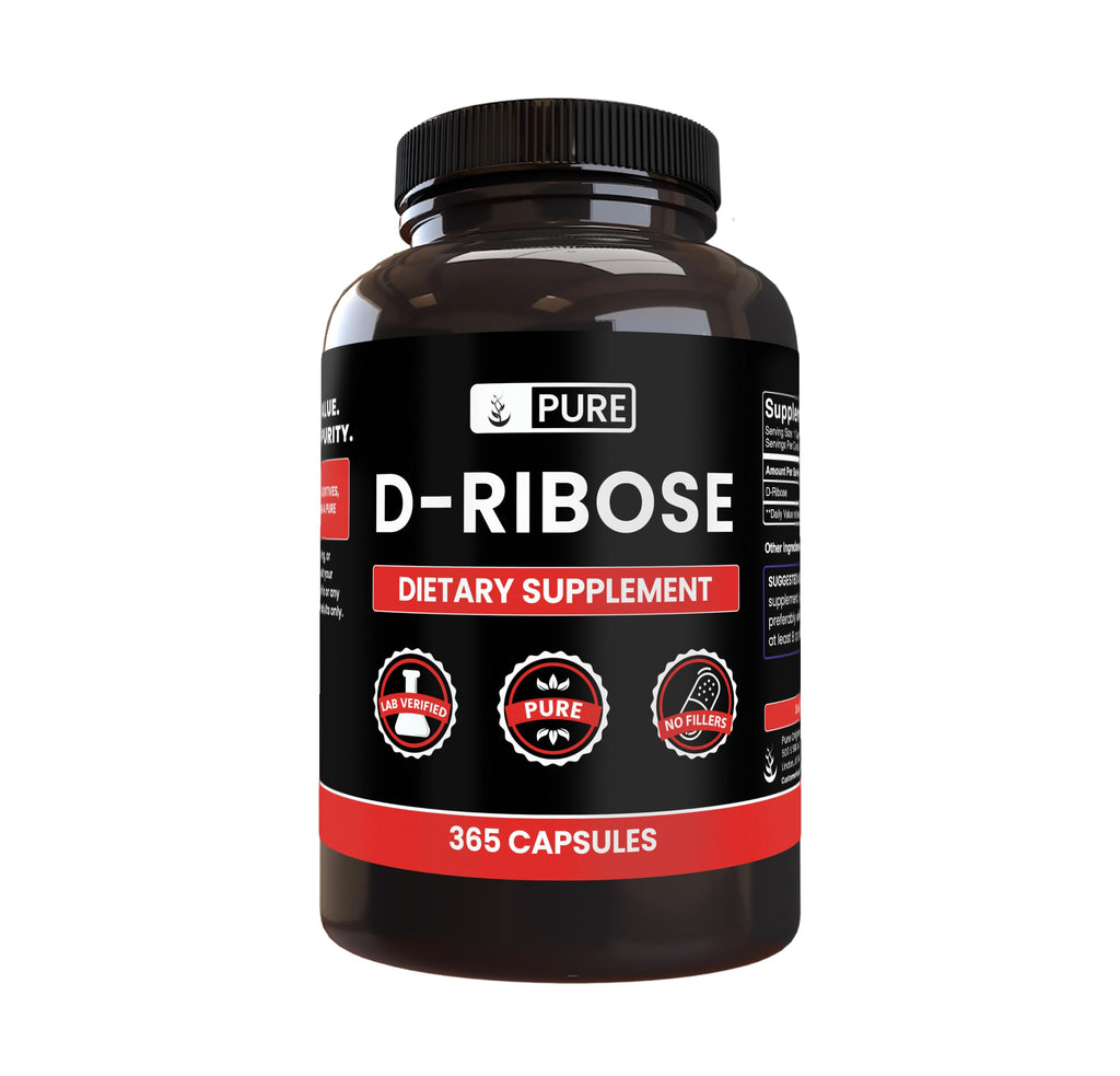 Pure Original Ingredients D-Ribose (365 Capsules) No Magnesium Or Rice Fillers, Always Pure, Lab Verified