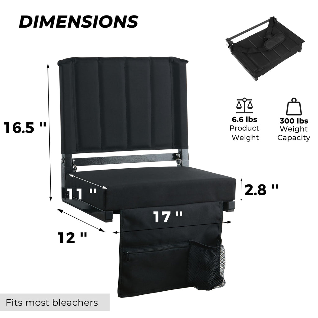 SPORT BEATS Stadium Seats with Back Support Folding Chair for Bleachers