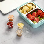 VITEVER [130 Sets - 1 Oz ] Jello Shot Cups, Small Plastic Containers Lids, Airtight and Stackable Portion Cups, Salad Dressing Container, Dipping Sauce Cups, Condiment Cups Lunch, Party to Go, Trips