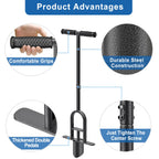 BeneLabel Grass Plugger Tool Lawn Plugger with Long Handle - Heavy Duty Steel Sod Turf Plugger Bulb Planter Tool, Soft Rubber Grip for Turf Repair, Seedling Transplant & Digging Holes