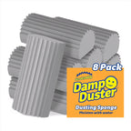 Scrub Daddy Damp Duster Dusting Sponges (8 Count) - Dust Remover for Household Cleaning - Duster for Vents, Railings & Blinds - Reusable Baseboard Cleaner