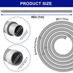 Poolvio Professional Swimming Pool Vacuum Cleaner Hose -1.5” 8 Piece Hoses for Pool Vacuum Extension/Replacement - Compatible with all Major Automatic Swimming Pool Cleaners