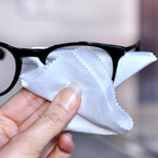 AAwipes Eyeglasses Cleaning Cloth Glasses Cloths Bulk (5.5"x5.5", White, 100 pcs, No Logo) for Eyeglasses, Lenses, Phones, Screens, Camera, Silverware, Delicate Surfaces (V1505)