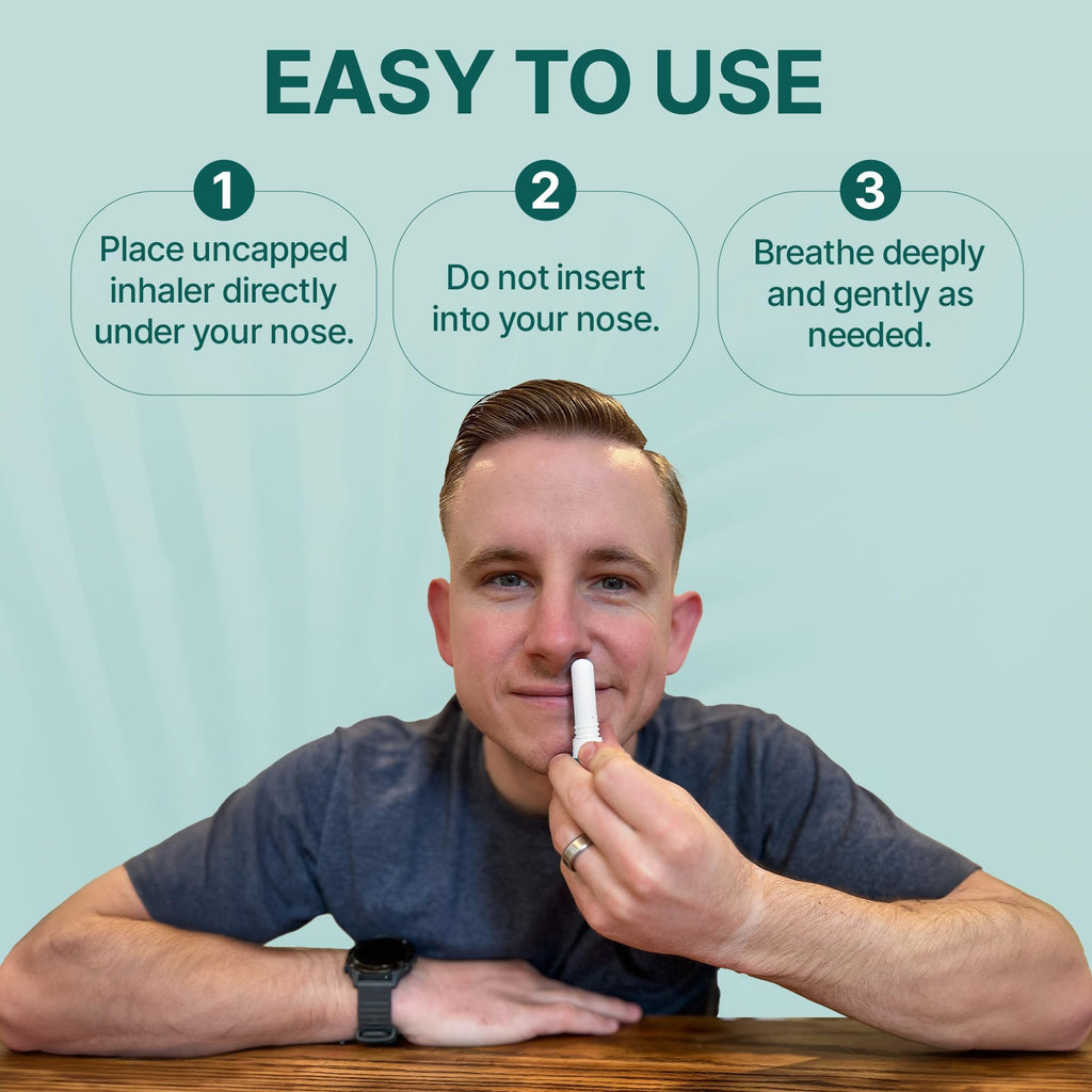 Basic Vigor Pocket Neti Breathe Easy Himalayan Salt Aromatherapy Sinus Inhaler 2 Pack with Essential Oils. Natural Nasal Stick/Nasal Inhaler with Eucalyptus. Made in The USA.
