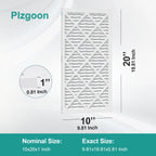 10x20x1 Air Filter MERV 8 MPR 600 (4 Pack) Pleated HVAC Furnace Filters for Home Air Conditioner AC Heating System (Exact Dimensions: 9.75"L x 19.75"W x 0.75"Th)