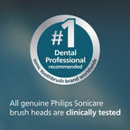 Philips Sonicare C3 Two-in-One - Genuine Replacement Electric Toothbrush Heads, White, 2 Pack, HX9042/65