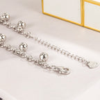 Delicate Women 925 Sterling Silver Ankle Bracelets Cute Bell Chain Beach Anklet Bracelet Boho Adjustable Size Jewelry Gift for her (Anklet, Adjustable Size)