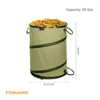 Fiskars 30-Gallon Kangaroo Collapsible Pop Up Garden Bag for Yard Waste