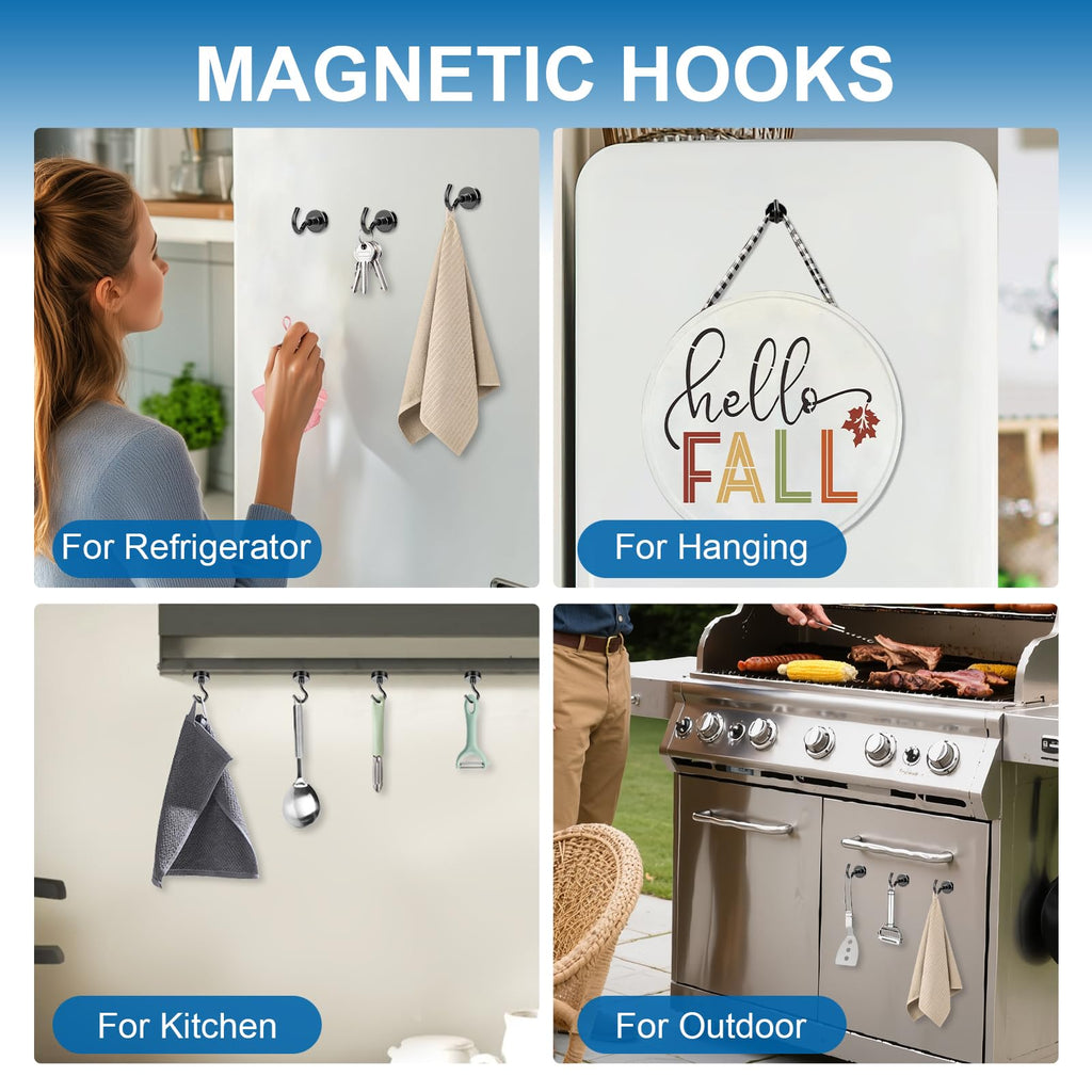 LOVIMAG Magnetic Hooks for Cruise Essentials 2026 Cabins Door 12 Pack-30LBS