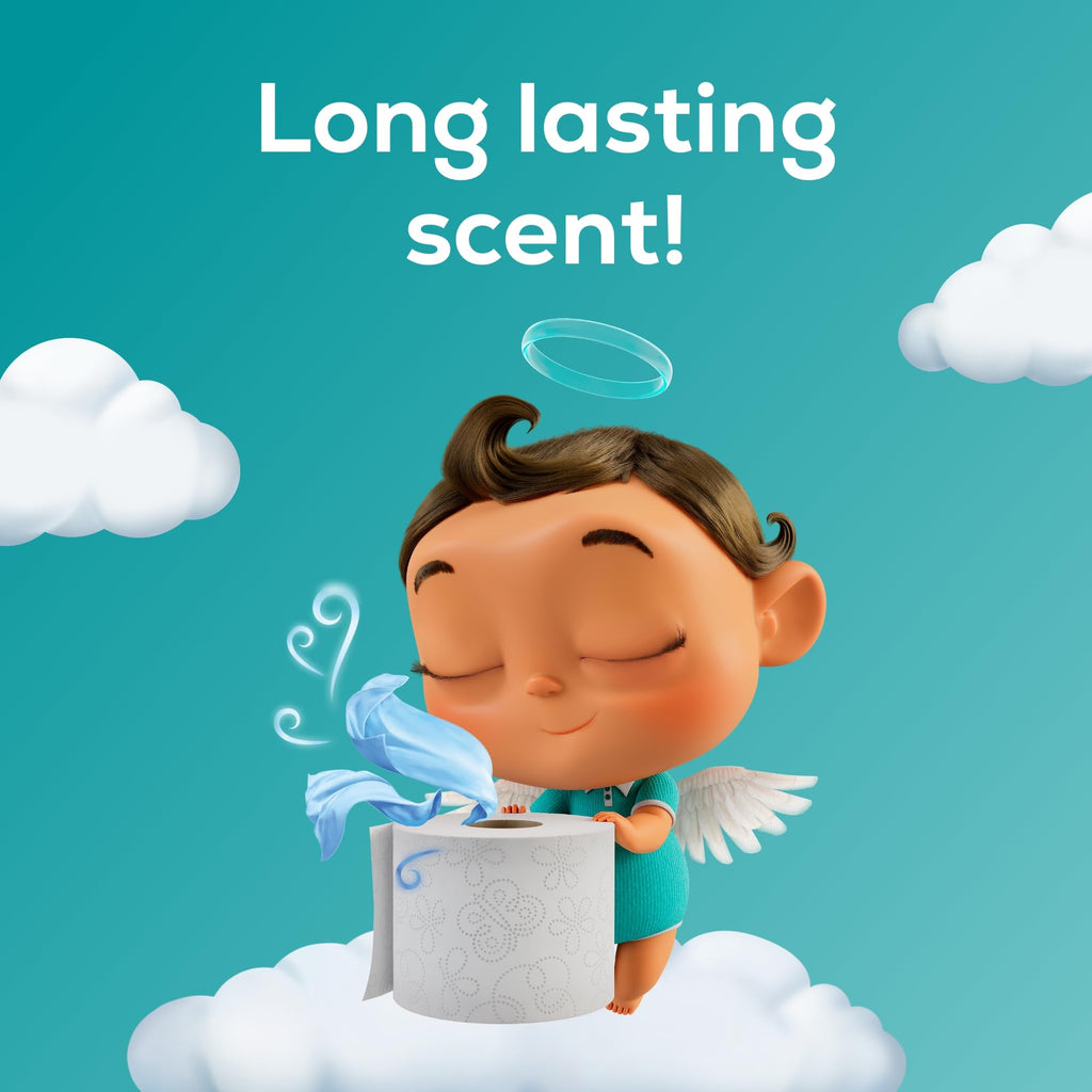 Angel Soft Toilet Paper with Fresh Linen Scented Tube, 8 Mega Rolls = 32 Regular Rolls, Soft and Strong Toilet Tissue