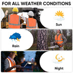 TICONN Reflective Safety Vest, High Visibility Vest with Reflective Strips for Men Women, Meets ANSI II (Orange/3XL, 4PK)