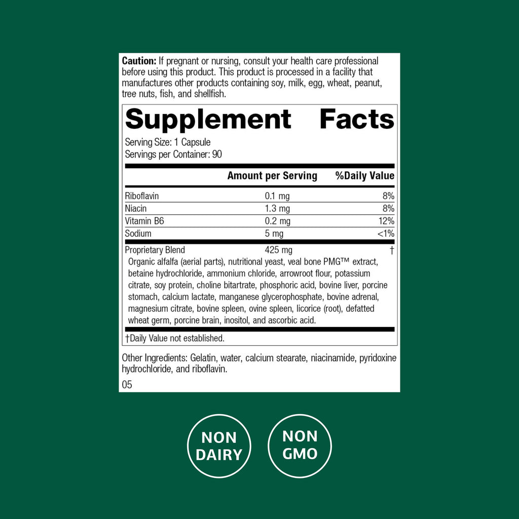 Standard Process Ostarplex - Dietary Supplement for Connective Tissue Health - Aids Liver Health & Function - Contains Vitamin B6 - Non-Dairy - 90 Capsules (90 Servings)