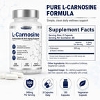 Herbounty L-Carnosine Supplement 500mg, 120 Capsules Vitality Support