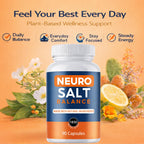 NEURO SALT Capsules dr oz, 90 Capsules Electrolyte & Mineral Support Formula, Daily Hydration & Balance, Naturally Sourced Ingredients, Easy-to-Take Capsules（1）