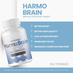 Harmobrain Capsules, Official Harmo Brain Supplement for Brain Health & Memory Support - Maximum Strength, Advanced Formula Nootropic Pills, All Natural Harmobrain Health Support Reviews (3 Pack)