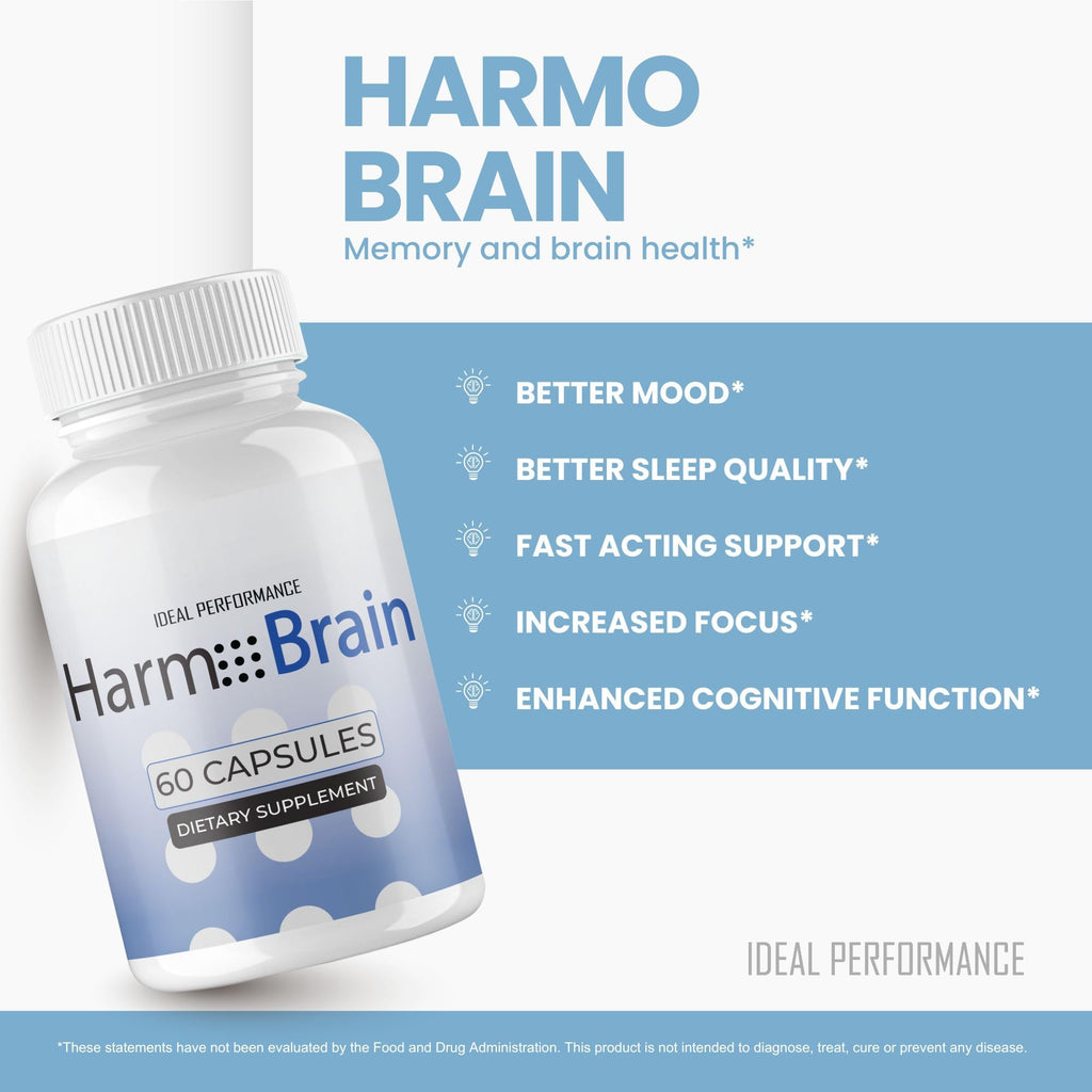 IDEAL PERFORMANCE Harmobrain Capsules, Harmo Brain Pills Reviews (60 Capsules)