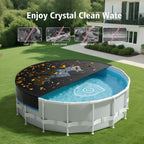 AGROAIDE 18ft Above Ground Pool Cover with Ratchet Tie Downs, 420D Oxford Fabric for All Season Use - Tear Resistant, UV & Dust Proof