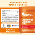 Zesty Paws Dog Allergy Chews - Dog Allergy Relief, Lamb, 90 Ct
