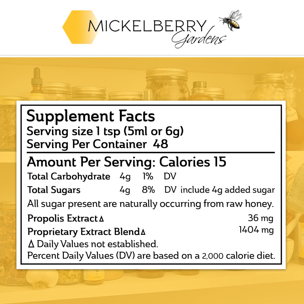 Mickelberry Gardens Throat & Lung Honey Tonic: Wellness Syrup, Natural Sore Throat Relief, Immune Support & Cough Suppressant for Adults & Kids (4 oz, 2 Pack)
