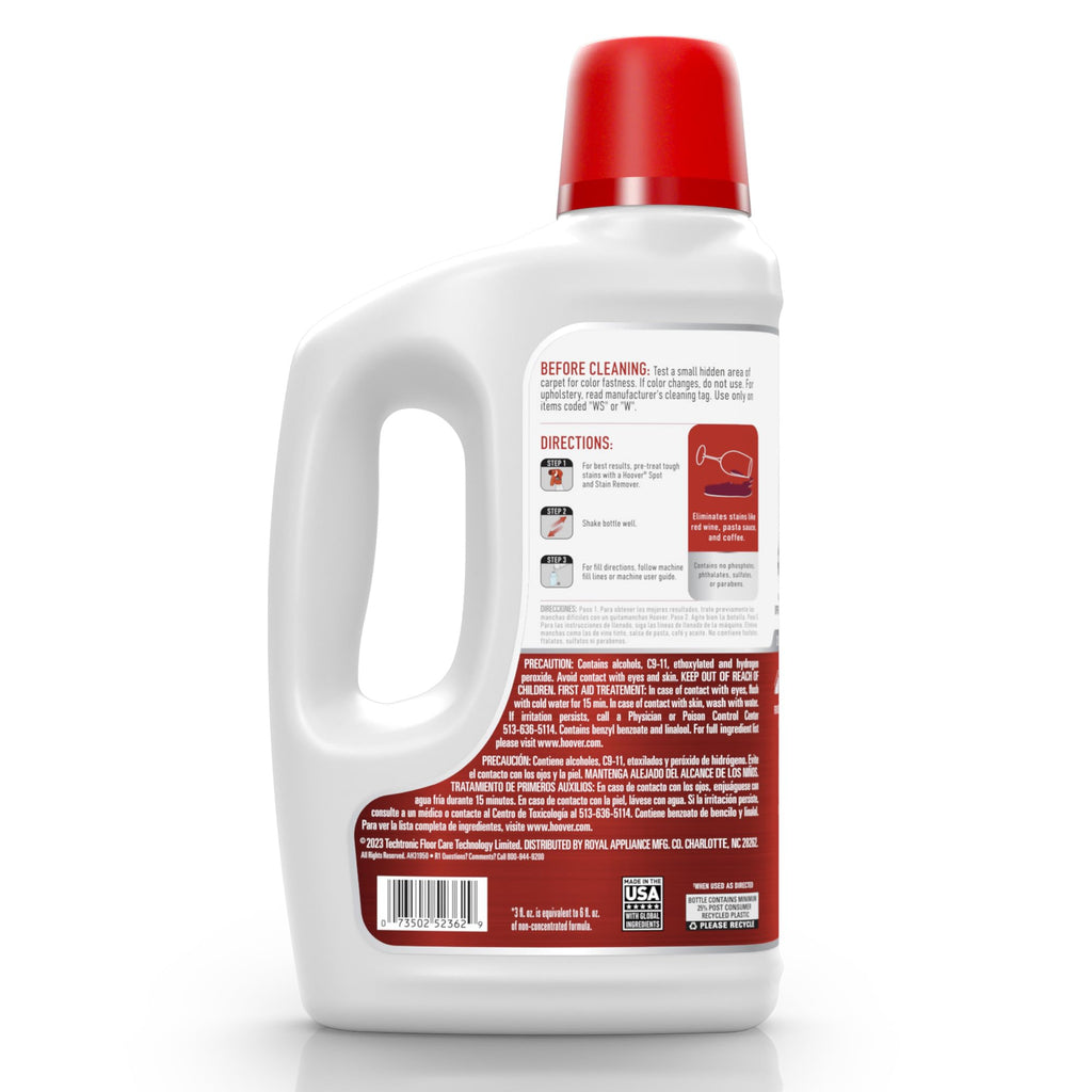 Hoover Oxy Carpet Cleaner Solution, 50 oz., Ocean Breeze Scent, Deep Cleaning Carpet Shampoo Solution, Removes Tough Colored Stains from Carpet and Upholstery, Pair with Hoover Carpet Cleaner Machine