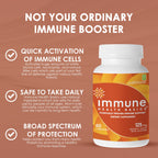 Immune Health Basics Ultra Strength Immunity - Clinically Proven Immune Support - Wellmune Highly Purified Beta Glucan - Gluten-Free, Non-allergenic, Non-GMO and Vegan Capsules - 60 Capsules, 125 mg