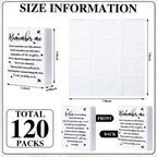 Sinmoe 120 Pack Funeral Tissues Packs for Guests Memorial Keepsakes Facial Pocket Tissues Favors Inspirational Poem 3 Ply Mini Travel Size Tissue Packs for Guests Relatives Family (Memorial)