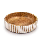 Kimona Fruit Bowls Wood Fruit Bowl or Decorative Bowl for Table Décor for Kitchen Counter or Farmhouse Christmas Centerpiece (10" X 10" X 2.5")