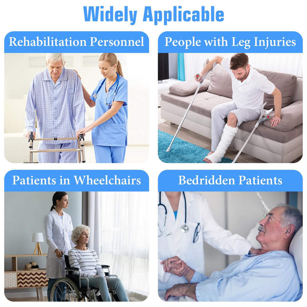 KkaFFe Gait Belt with Handles, Transfer Belt for Elderly, Patient Gait Belts, Transfer Belt Assist, Gait Belts for Seniors, Upgraded Using Rubber Handles (Blue)