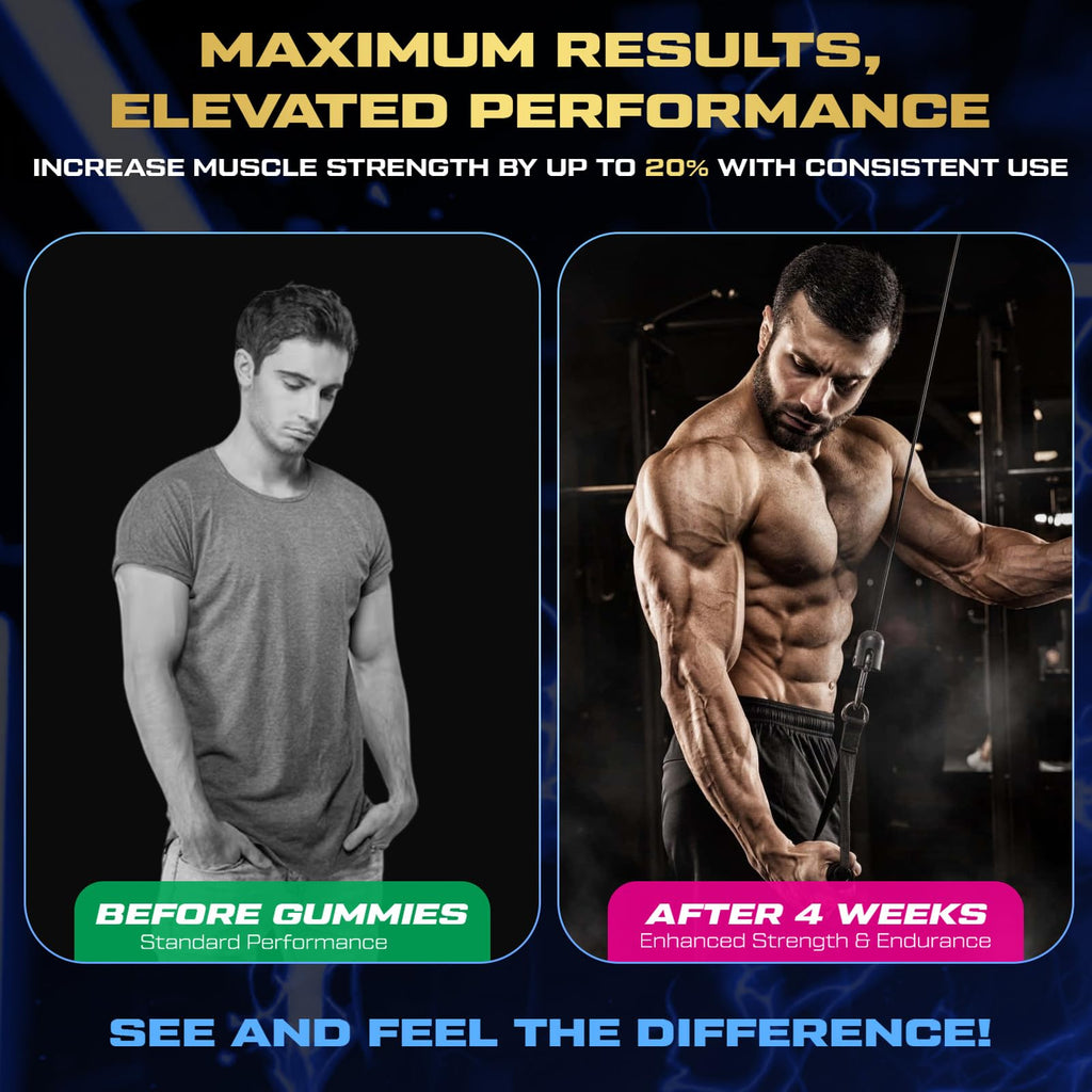 ZyterX Creatine Monohydrate Gummies for Men & Women, 9000MG Creatine Gummies Sugar Free with L-Taurine, BCAA 2:1, B12 B6 for Boost Strength, Focus & Endurance, Vegan, Non-GMO, Blueberry 120pcs
