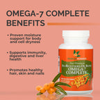 SEABUCKWONDERS Organic Sea Buckthorn Oil Omega-7 Complete, 30 Softgels, 15 Day Supply, with Omega 3, 6 & 9, Supports Hair, Skin & Nails, 100% Pure with Zero Filler Oil