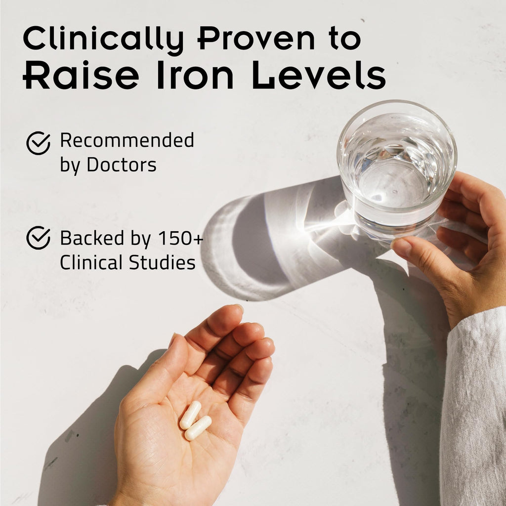 SiderAL Forte Iron Supplement Clinically Proven to Increase Levels Without Side Effects | Sucrosomial High Absorption Gentle Iron Pills for Women and Men | Vitamin C | Anemia & Energy Support | 30 ct