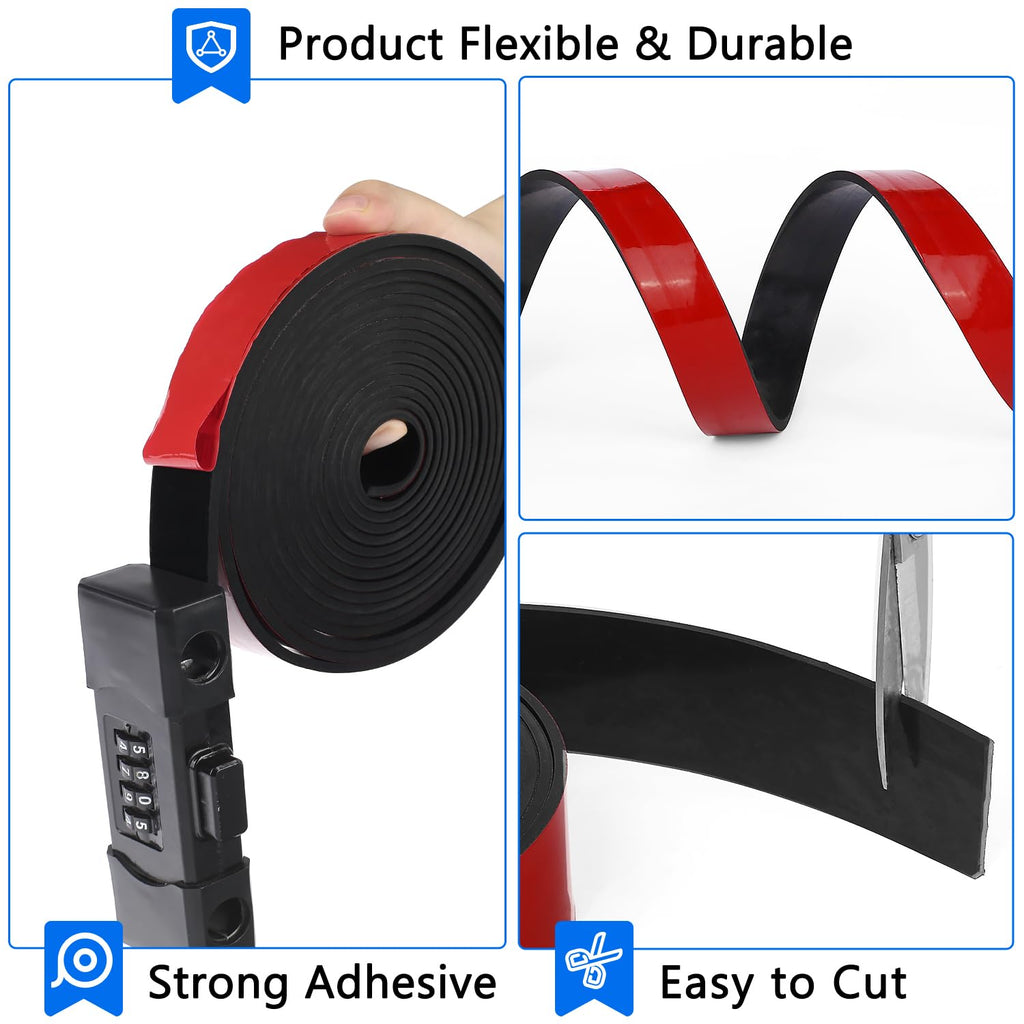 WochiTV Adhesive Solid Rubber Strips, 5" Wide x 1/4" Thick x 60" Long Self Stick Black Neoprene Rubber Rolls Perfect for DIY Insulation Cushion Gasket, Sealing, Liner, Weather Striping