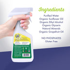 FIT Organic Fruit and Vegetable Wash Spray – USDA Certified Organic & Kosher Produce Cleaner – Removes 98% Pesticides, Waxes & Contaminants–Family & Pet Safe, Natural & Chemical-Free–12 Fl Oz (2-Pack)